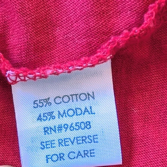 FANG Red Short Sleeve Metallic Tunic with Tie Neck Short Puff Sleeves BOHO Vamp - Picture 9 of 10